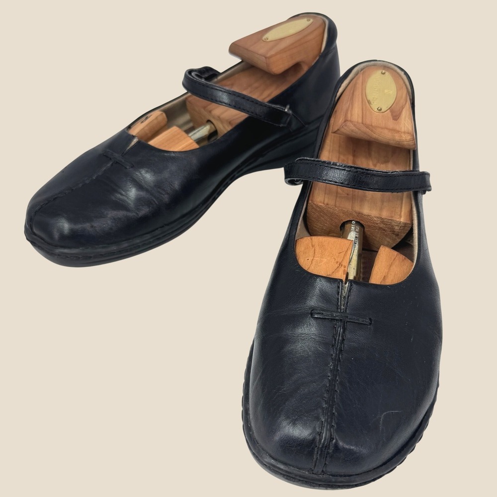 Earth Spirit Mary Jane Shoes Women 8 Black Leather Gelron Comfort Casual Flats